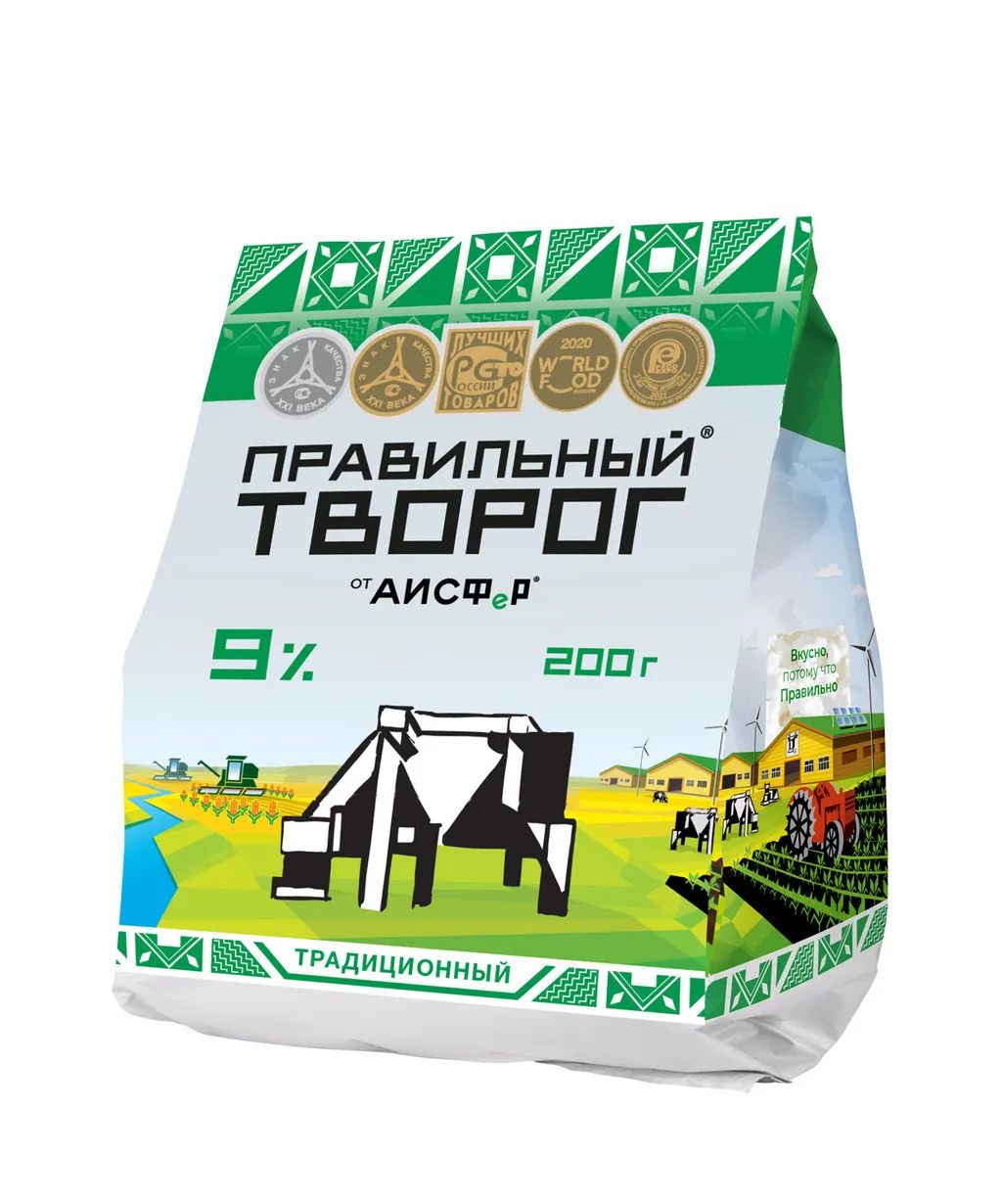 творог ПравильныйТворог 9% 400г/200/10кг в Москве и Московской области 3