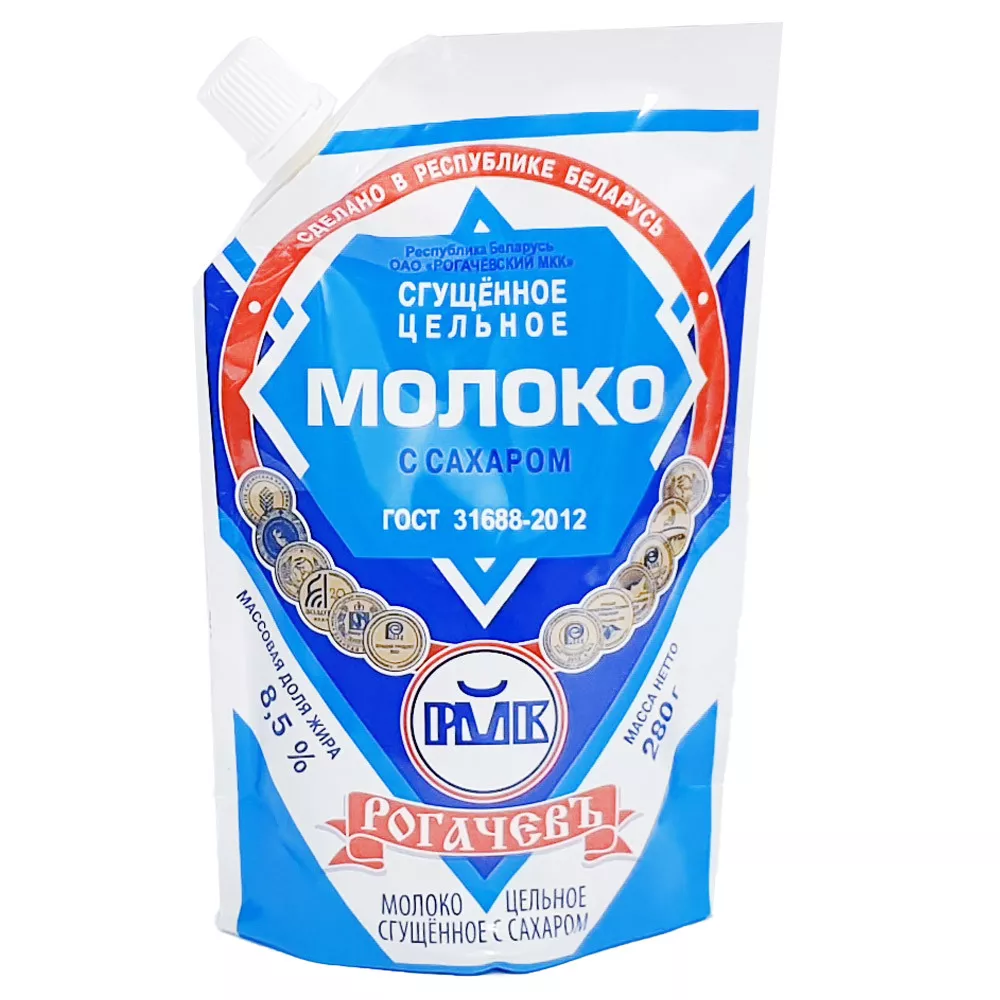 фотография продукта Мол. сгущ. сах.8,5%"рогачев"дой-пак270гр