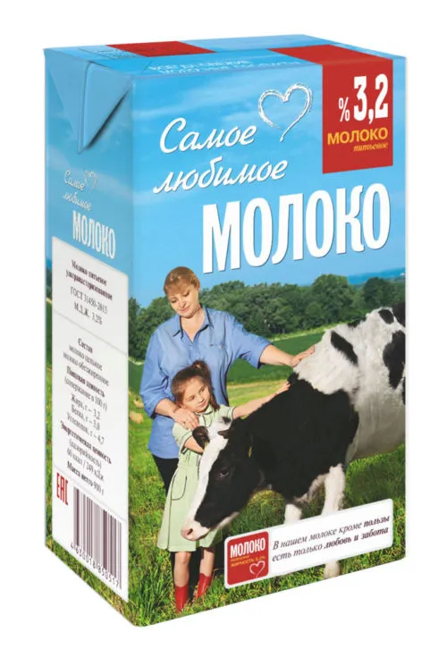молоко ультрапаст.  ТУ  3,2%  в Москве