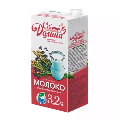 Фотография продукта Молоко северная долина 3,2%