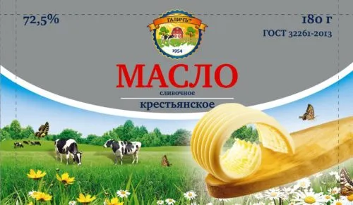 масло Сливочное ГОСТ 82,5%, фасов.180г.  в Москве