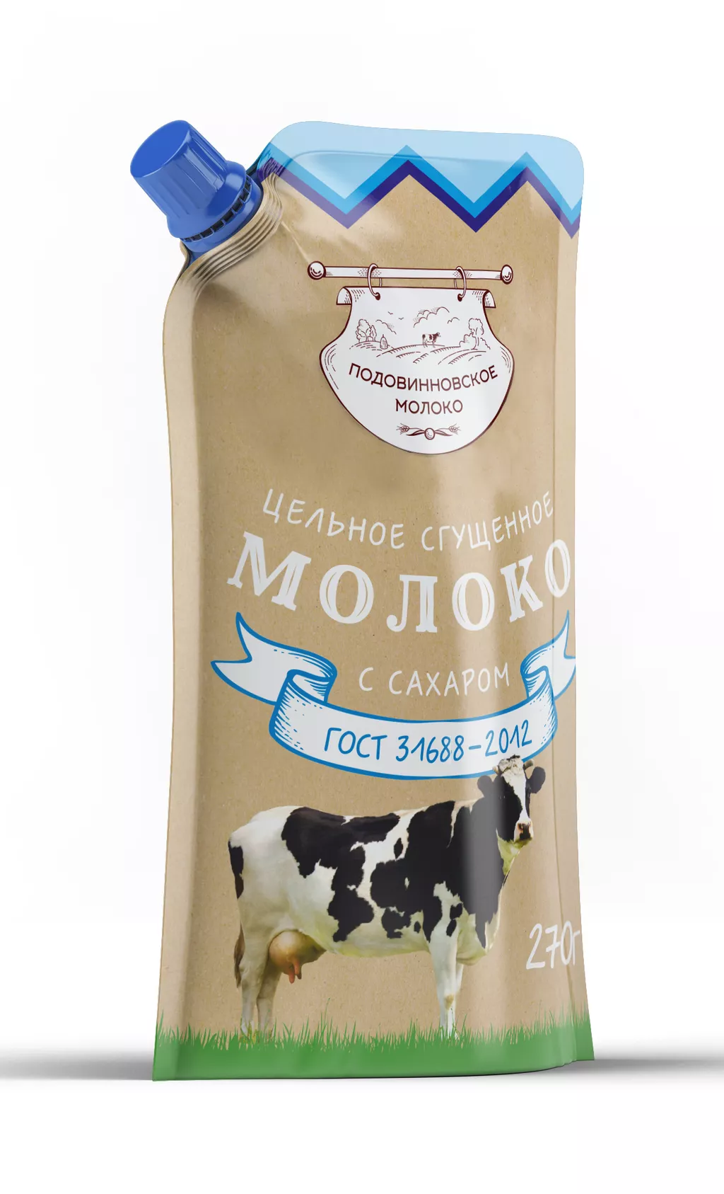 фотография продукта Сгущенное молоко, 8%, 270г, гост, бзмж