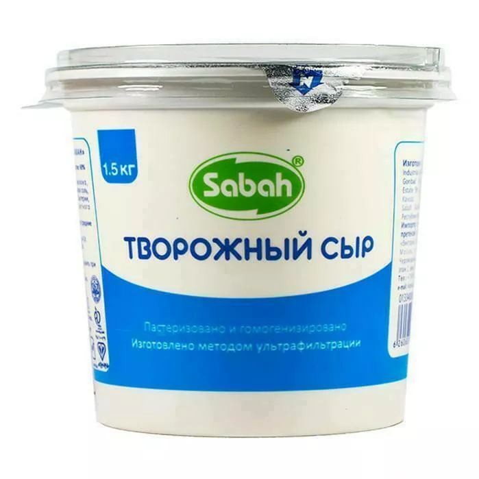 фотография продукта Сыр творожный "sabah"  ведро 1,5 кг 69%