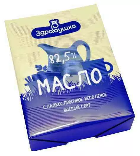 фотография продукта Масло сливоч здравушка 82.5% / беларусь