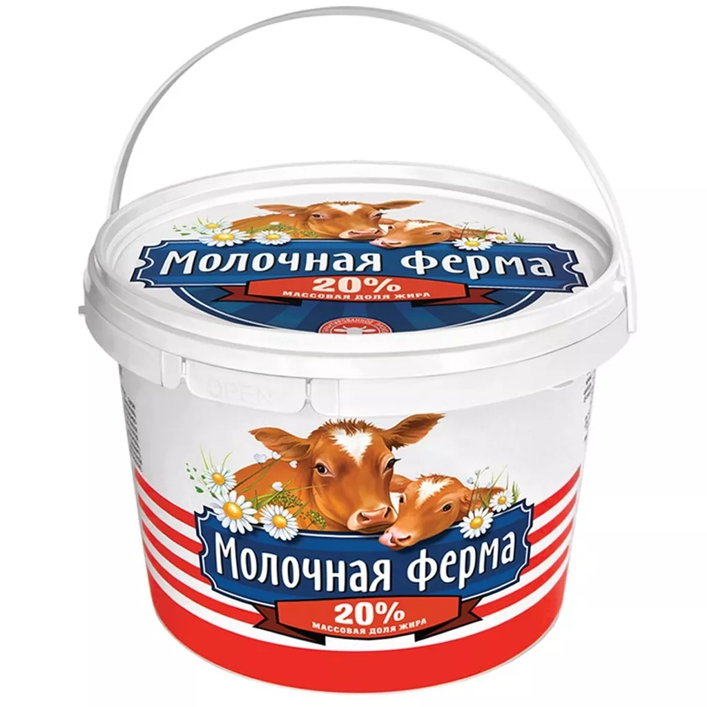 Фотография продукта Сметанный продукт «молочная ферма» 20% 